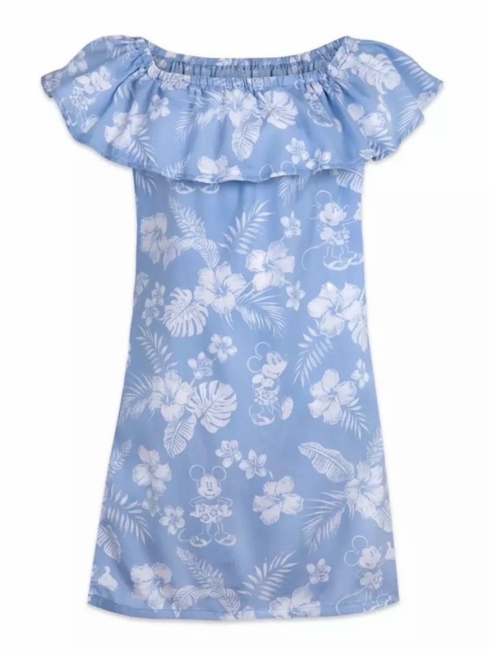 NEW Disney Parks Tommy Bahama Mickey Mouse Tropical Dress Blue & White Size XXS